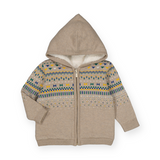 Mayoral Baby Boy Knit Sherpa Lined Zip Hoodie ~ Bright Stone