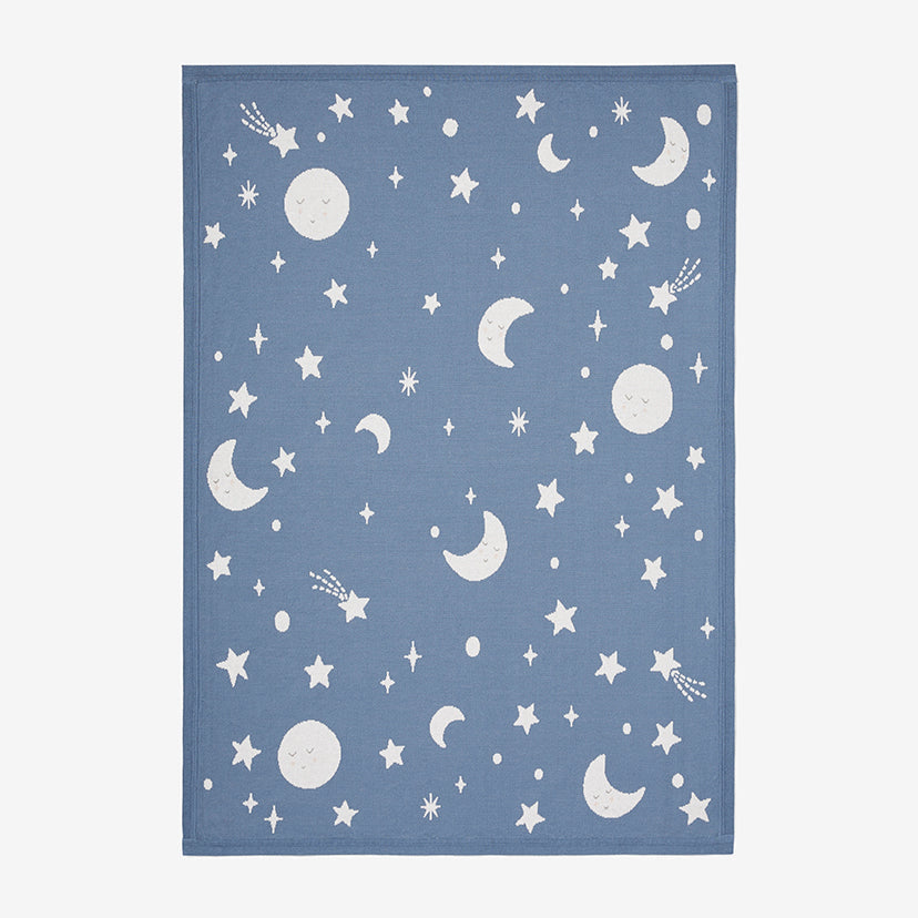 Elegant Baby Knit Blanket ~ Celestial Slate