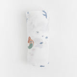 Little Unicorn Cotton Muslin Swaddle ~ Mermaids