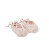 Elegant Baby Crocheted Ballerina Booties ~ Pink