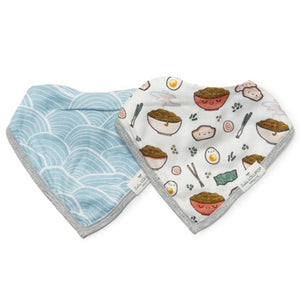 Loulou Lollipop Muslin Bandana Bib Set ~ Ramen