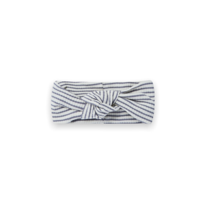 Quincy Mae Ribbed Knotted Headband ~ Indigo Stripe