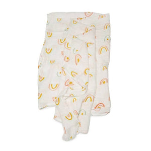Loulou Lollipop Muslin Swaddle ~ Pastel Rainbow