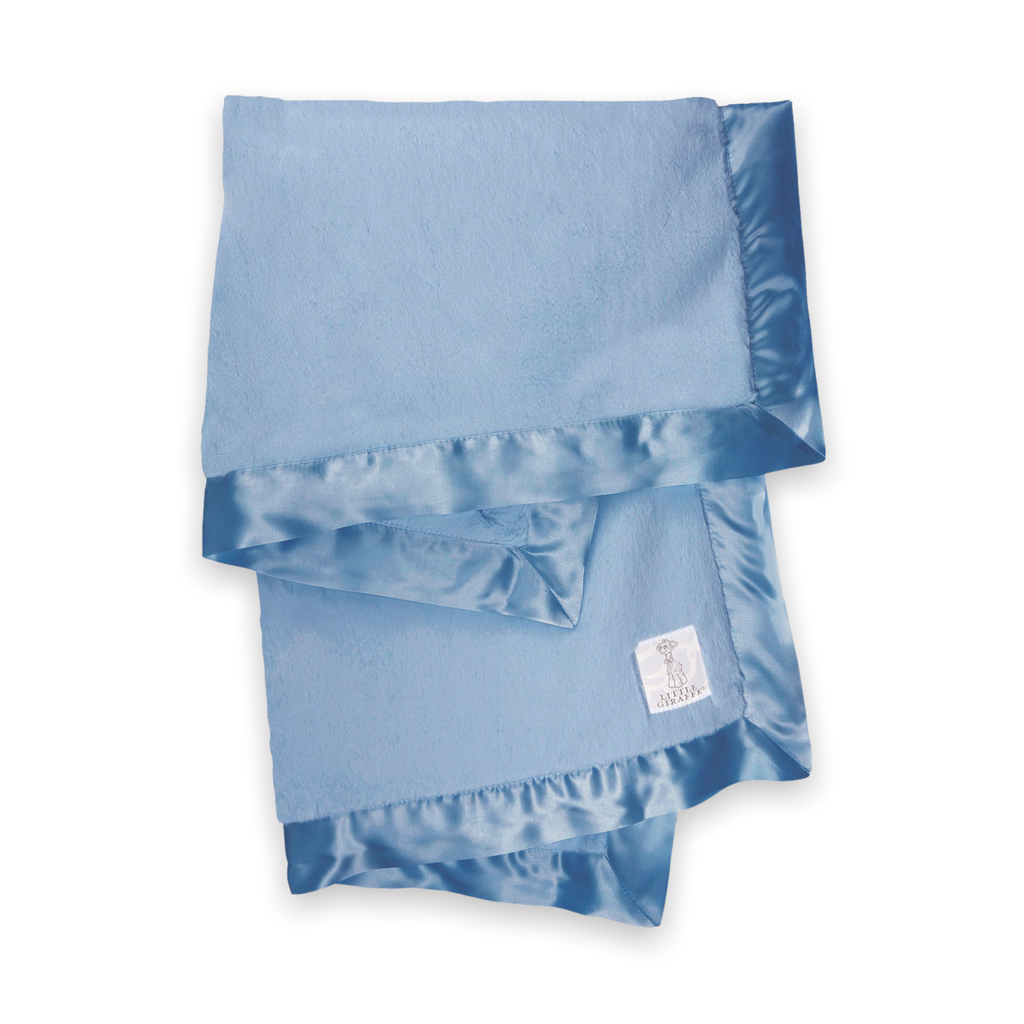 Little Giraffe Luxe Blanket ~ Cornflower