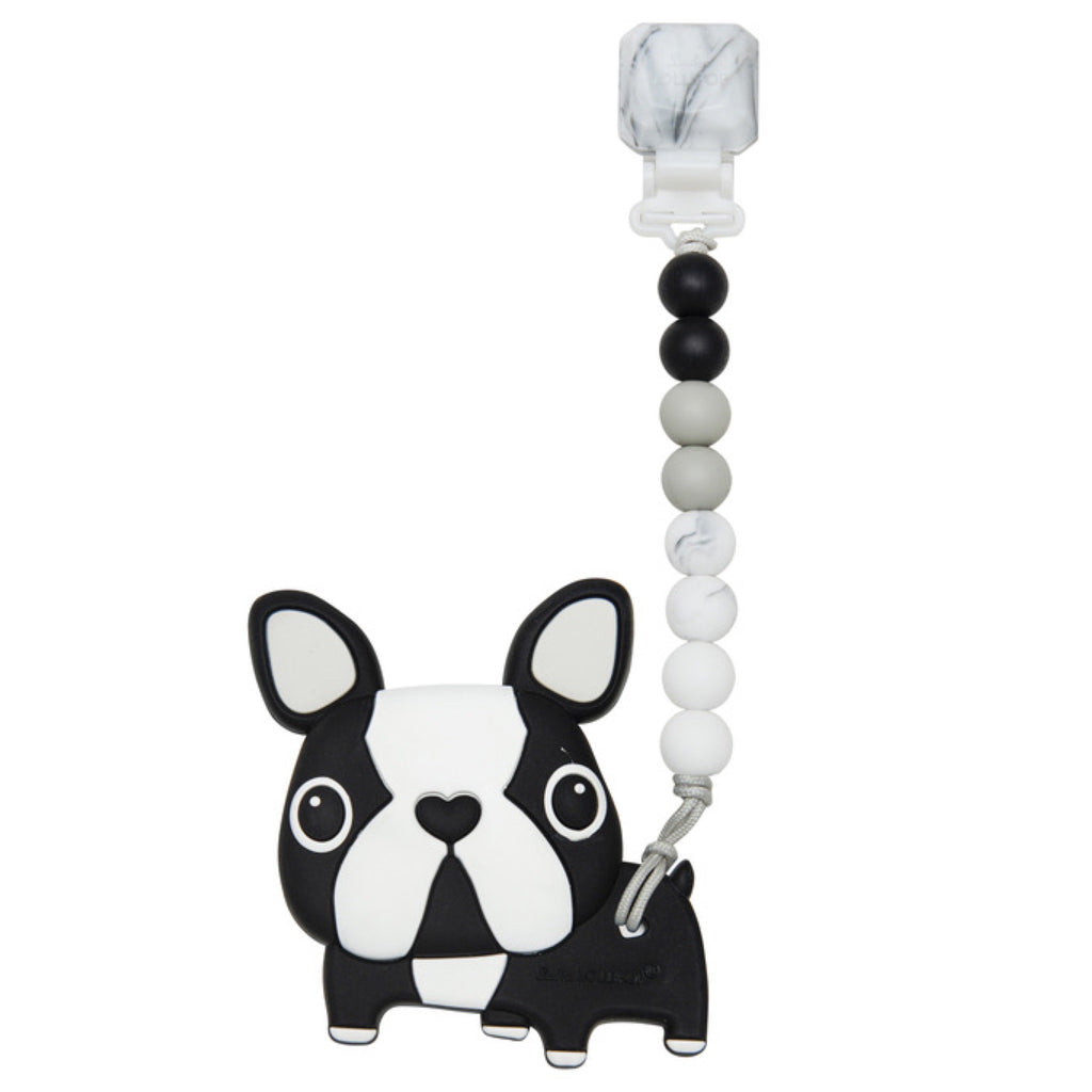 Loulou Lollipop Silicone Teether Gem Set ~ Boston Terrier
