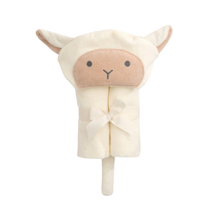 Elegant Baby Hooded Bath Wrap ~ Lambie