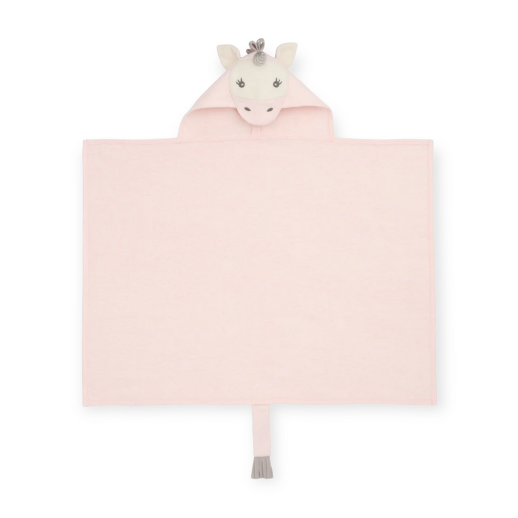 Elegant Baby Hooded Bath Wrap ~ Pink Unicorn