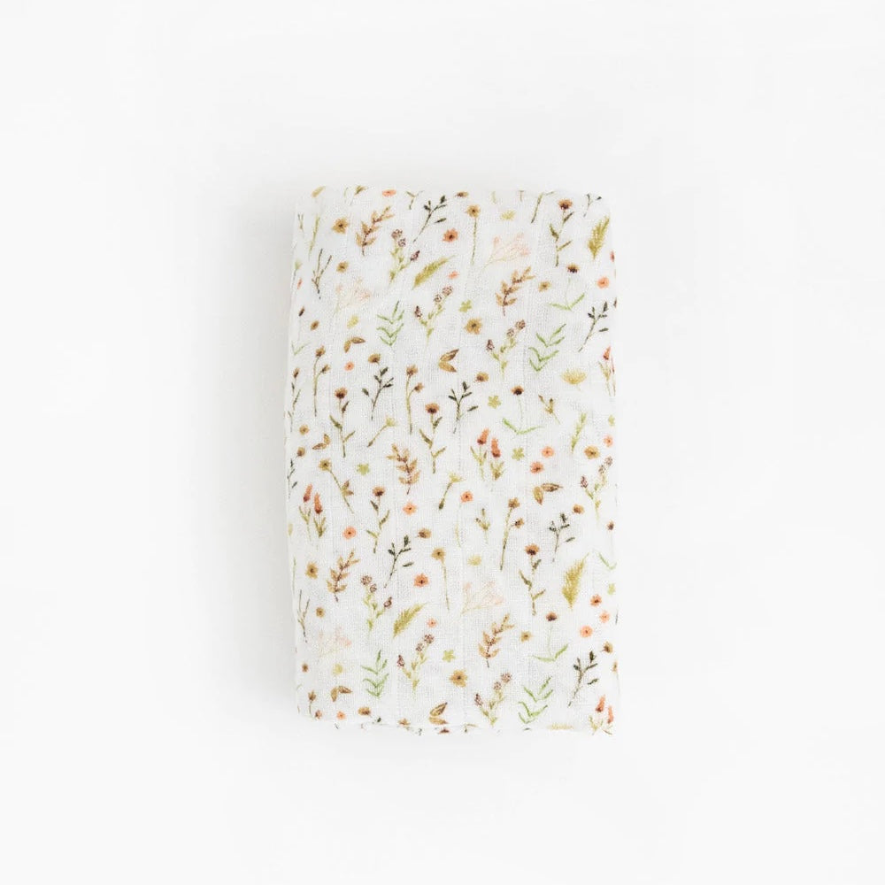 Little Unicorn Organic Cotton Muslin Swaddle ~ Floral Field