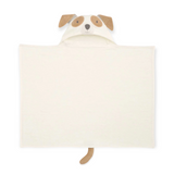Elegant Baby Hooded Bath Wrap ~ Tan Puppy