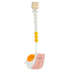 Loulou Lollipop Silicone Teether Gem Set ~ Bacon and Egg