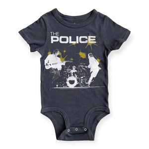 Rowdy Sprout The Police s/s Onesie ~ Vintage Black