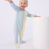 Petit Bateau Front Snap Color Block Striped Footie ~ Multi