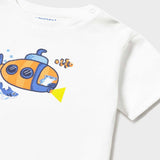 Mayoral Baby Boy Tee & Shorts Set w/ Bucket Hat ~ Night