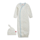 Magnetic Me Cotton Gown & Hat Set ~ Tiny Tides Blue