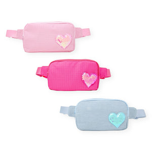 Tiny Treats Sequin Heart Belt Bag
