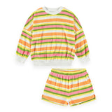 Molo Marika Sweatshirt & Angel Shorts Set 7-12 ~ Happy Stripe