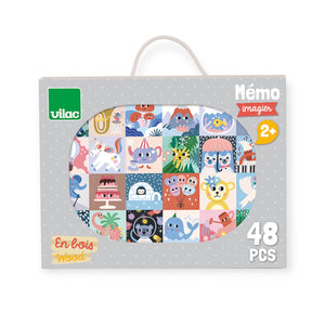 Vilac Michelle Carlslund 48pc Wooden Memory Game