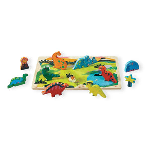 Crocodile Creek 16-Piece Wooden Puzzle ~ Dinosaur