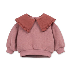 Play Up Baby Fleece Sweatshirt w/ Collar & Sweatpants Set ~ Mauve