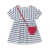 Mayoral Baby Girl Heart Print Dress w/ Bag ~ Porcelain