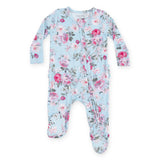 Angel Dear 2 Way Zipper Ruffle Footie ~ Charlotte Floral