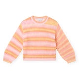 Stella McCartney Girls Spray Knit Sweater 7-12 ~ Pink Multi