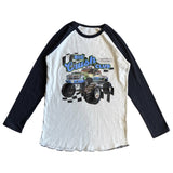 Rowdy Sprout Big Crush Monster Truck l/s Raglan Tee ~ White/Black