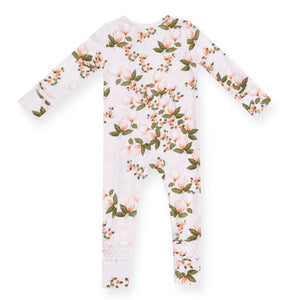 Angel Dear 2 Way Zipper Convertible Romper ~ Floating Magnolia