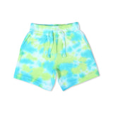 Mish Boys Surf Ride Enzyme Tee & Tie Dye Sweat Shorts Set ~ Coal/Turquoise
