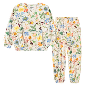 Molo Marika Sweatshirt & Adriana Sweatpants Set ~ Vintage Flowers