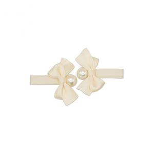 Milk x Soda Satin Pearl Ribbon Hair Clip