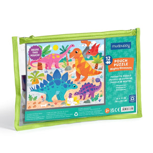 Mudpuppy Mighty Dinosaurs Pouch Puzzle