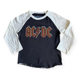 Rowdy Sprout ACDC l/s Raglan Tee ~ Vintage Black/White