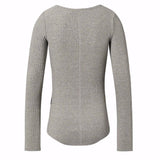 Molo Rochelle Ribbed l/s Top ~ Grey Melange
