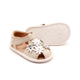 Old Soles Wild Flower Baby Sandal ~ Vanilla/Silver