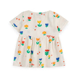 Bobo Choses Baby Garden Party Woven Dress ~ Off White Multi