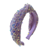 Bari Lynn Velvet Sprinkle Sequin Knot Headband