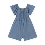 Mayoral Baby Girl Chambray Romper ~ Light Wash