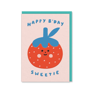 Ohh Deer Sweetie Strawberry Birthday Card