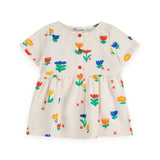 Bobo Choses Baby Garden Party Woven Dress ~ Off White Multi