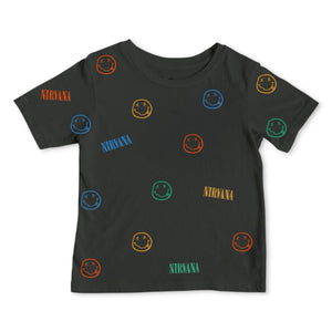 Rowdy Sprout Nirvana Printed s/s T-shirt ~ Washed Black