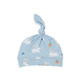 Angel Dear Knotted Hat ~ Bunny Carrots Blue