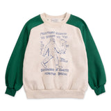 Bobo Choses Boys Mr. Footish Raglan Sweatshirt ~ Off-White