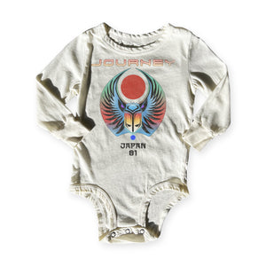 Rowdy Sprout Journey Japan l/s Onesie ~ Vintage White