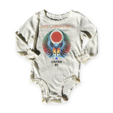Rowdy Sprout Journey Japan l/s Onesie ~ Vintage White