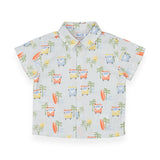 Mayoral Baby Boy Printed s/s Shirt ~ Surf Boards/Stripe