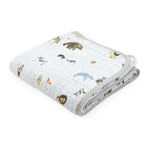 Little Unicorn Cotton Muslin Quilt ~ Party Animals