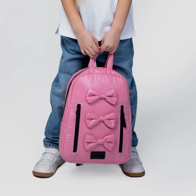 7AM Enfant Bows Backpack ~ Blush