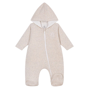 Petit Bateau Padded Hooded Bunting ~ Oatmeal