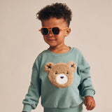 Huxbaby Furry Huxbear Sweatshirt & Sweatpants Set ~ Green Granite